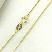 14K Solid Yellow Gold Snake Box Necklace